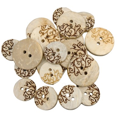 Boutons de coco blancs - T152