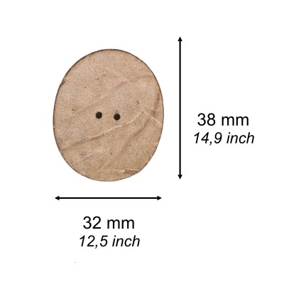 Botones de Coco - Forma de Ovalo