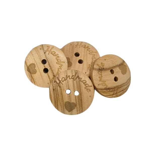 Botón de Madera de Olivo - HandMade