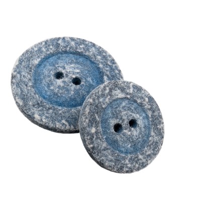 Bouton en coton bleu