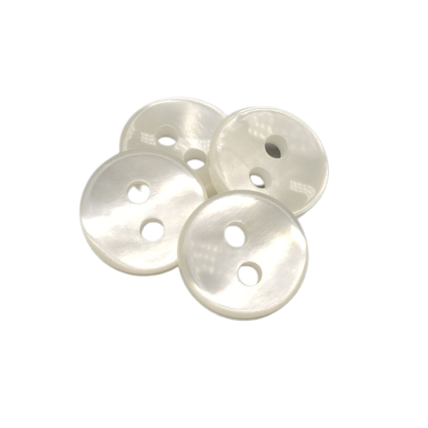 Botón de Camisa Plano Crudo - 10 mm