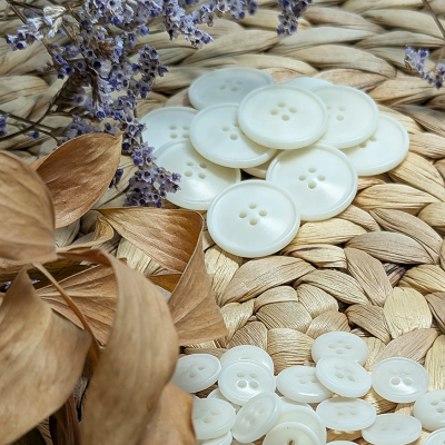 White Corozo Button