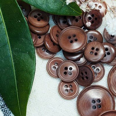 Botón de Corozo Marrón