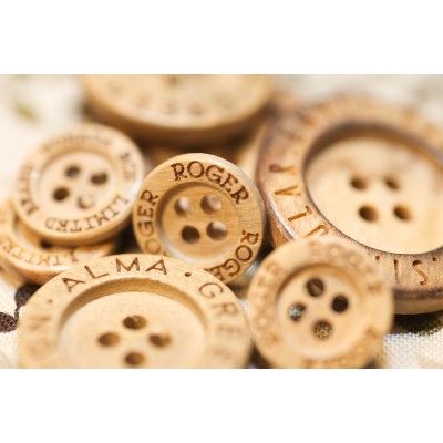 Wood button