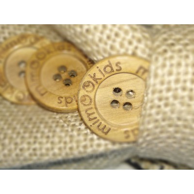 Wood button