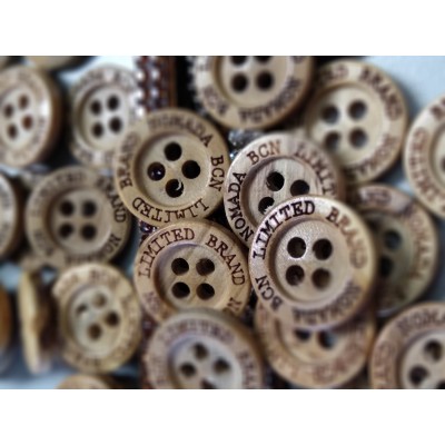 Wood button