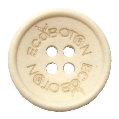 Bouton en coton naturel -...