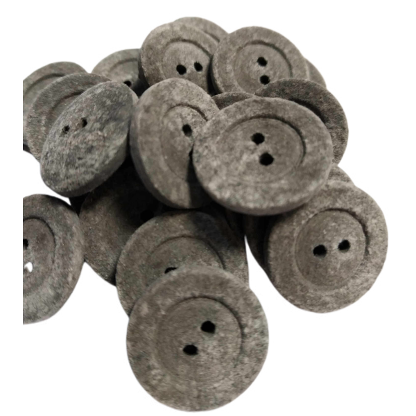 Grey cotton buttons