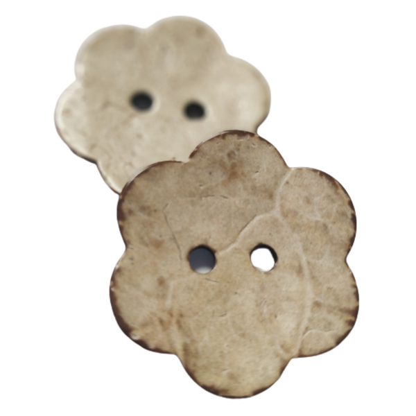 Natural Coconut Flower Shaped Buttons