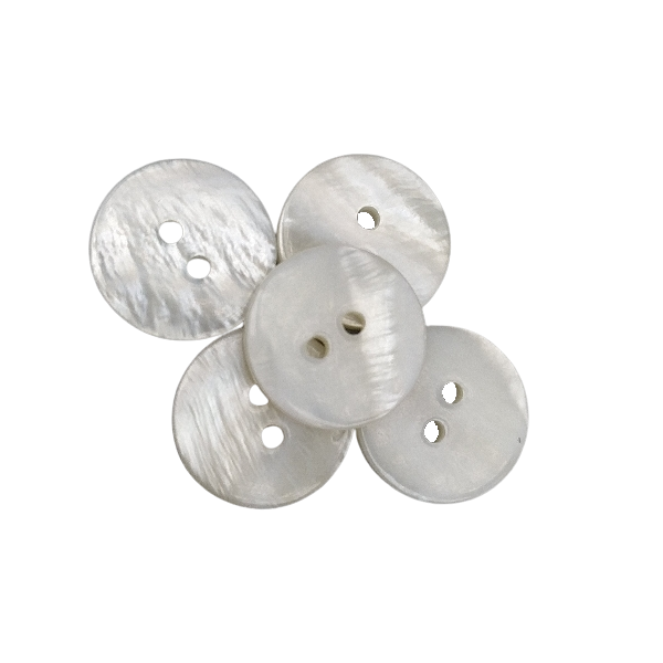 Mother-of-pearl buttons (River) - Natural Shell