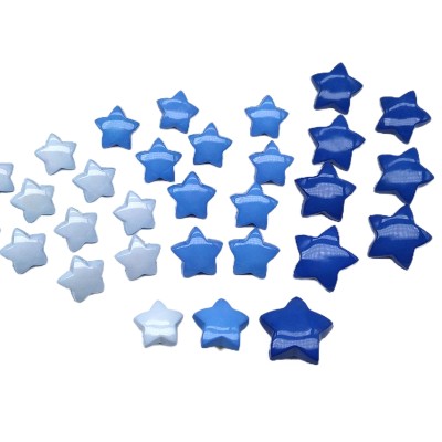 Botones en forma de estrellas azules (3 medidas)