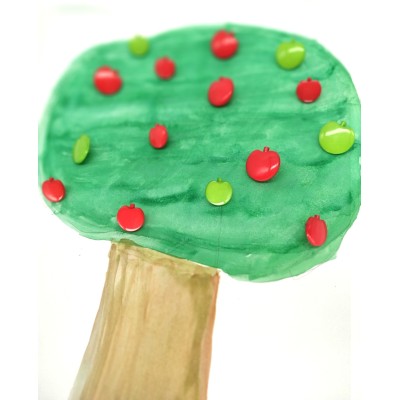 Botones en forma de manzanas con anilla de 2 colores