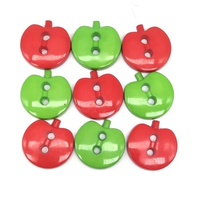 Botones en forma de manzanas  (Con Anilla)