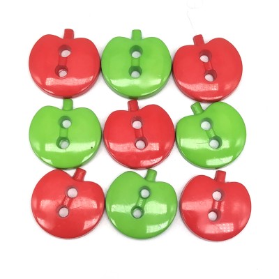 Botones en forma de manzanas  (Con Anilla)