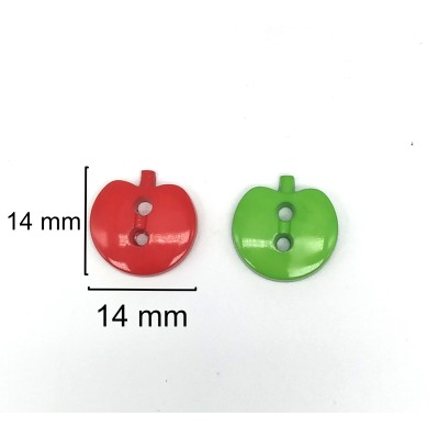 Botones en forma de manzanas  (Con Anilla)