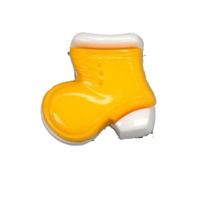 Botones con foma de bota - Amarillo