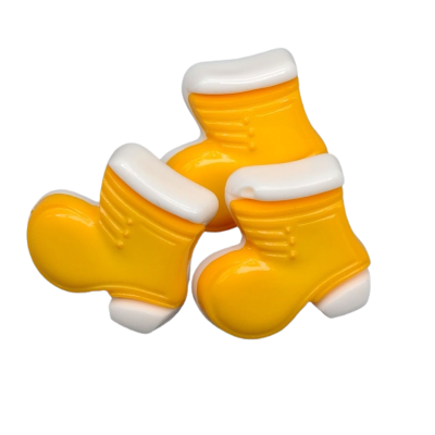 Botones con foma de bota - Amarillo