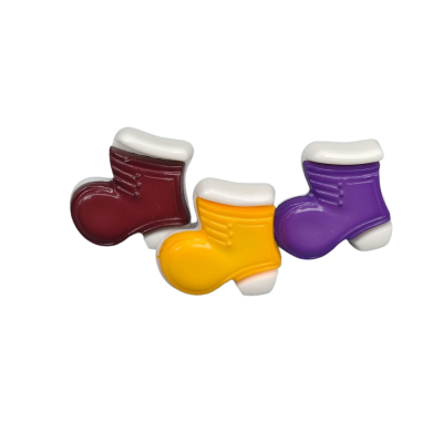 Botones con foma de bota - Amarillo