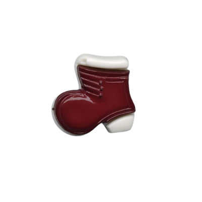Botones con foma de bota - Granate