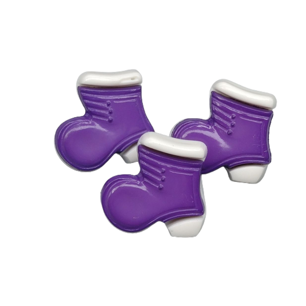 Boot-shaped button - Lilac