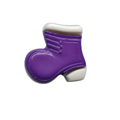 Botones con foma de bota - Lila