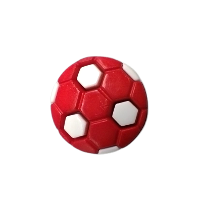 Botones con foma de Pelota - Rojo/Blanco