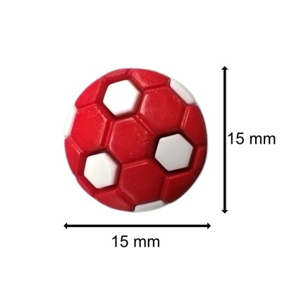 Botones con foma de Pelota - Rojo/Blanco
