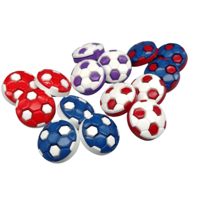 Botones con foma de Pelota - Rojo/Blanco