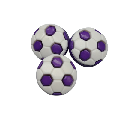 Botones con foma de Pelota - Blanco/Lila
