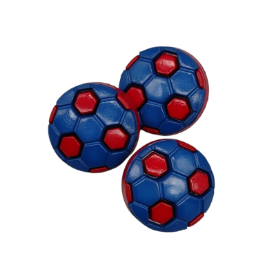 Botones con foma de Pelota - Azul/Rojo