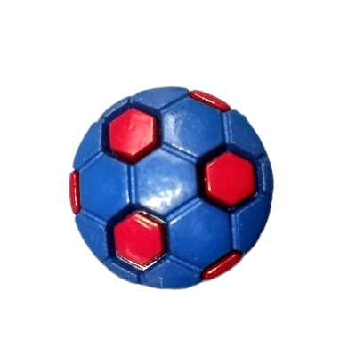 Botones con foma de Pelota - Azul/Rojo