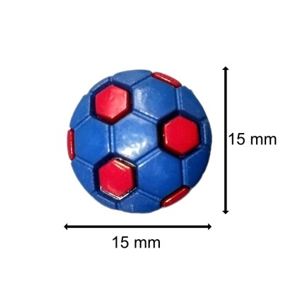Botones con foma de Pelota - Azul/Rojo