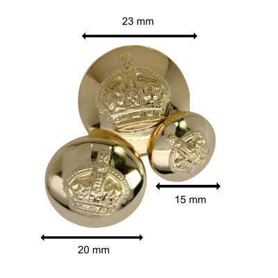 Botón Corona Dorado