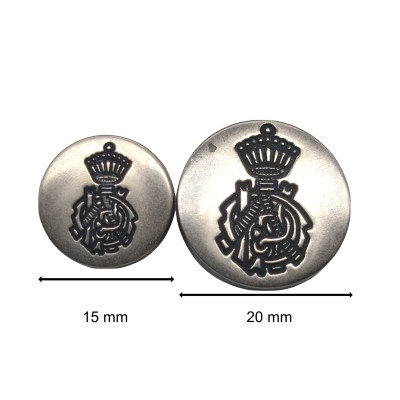 Botón Escudo Plateado