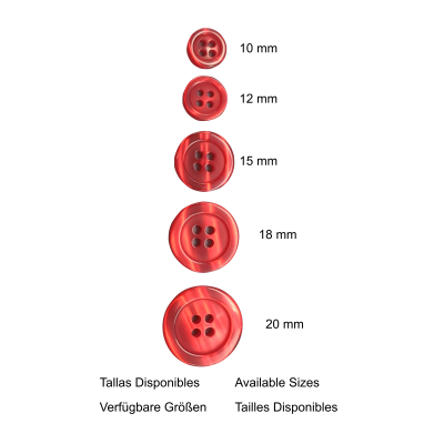 Botón Básico Rojo - 5 medidas