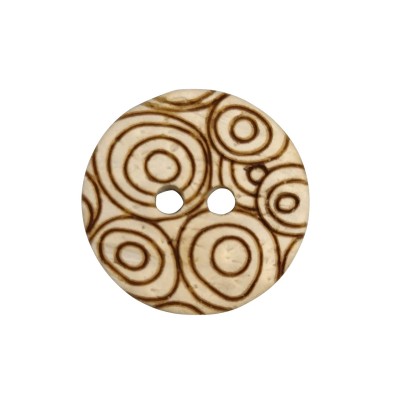 Botones de coco blanco redondas