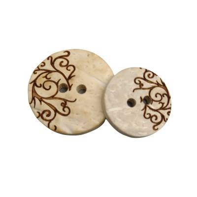 Botones de coco blanco forma de árbol