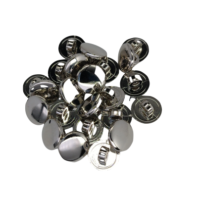 Silver flat button