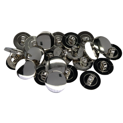 Silver flat button