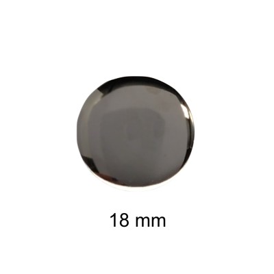 Silver flat button