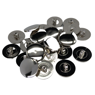 Silver flat button