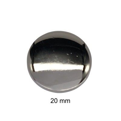 Silver flat button