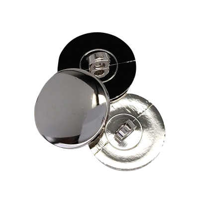 Silver flat button