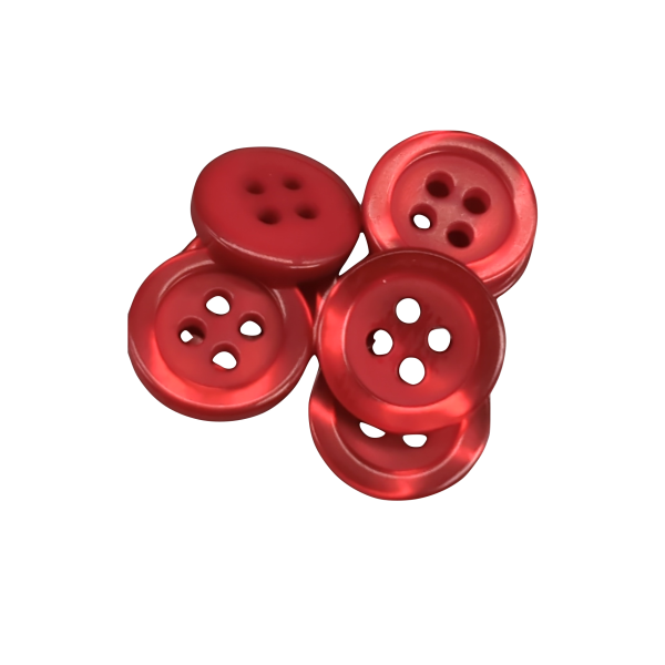 Botão básico vermelho - 5 tamanhos
