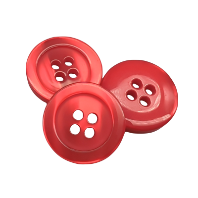 Botón Básico Rojo - 5 medidas