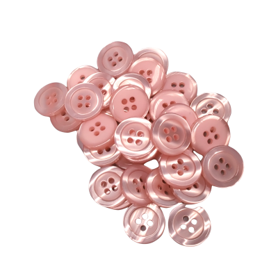 Botón Básico Rosa - 5 medidas Botón Básico Rosa - 5 medidas