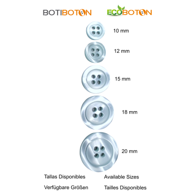 Weißer Knopf 12 mm - 4 aguj.