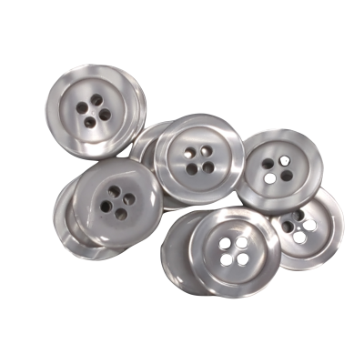 White button 12 mm - 4 aguj.