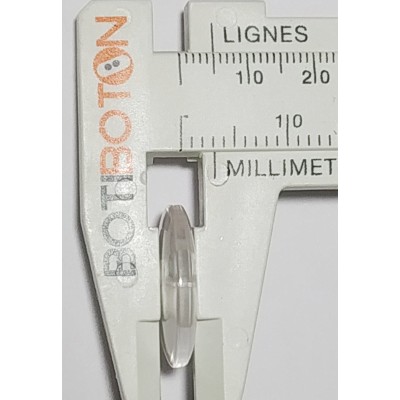 Pulsante trasparente, due fori