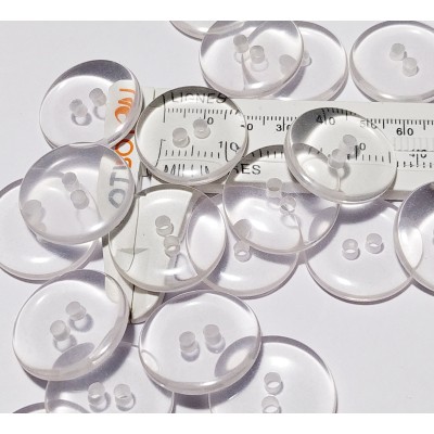 Pulsante trasparente, due fori